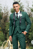 Load image into Gallery viewer, Dark Green 3 Pieces Shawl Lapel Men&#39;s Prom Suits