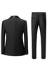 Load image into Gallery viewer, Black Shawl Lapel 3-Pieces Slim Fit Men&#39;s Suits