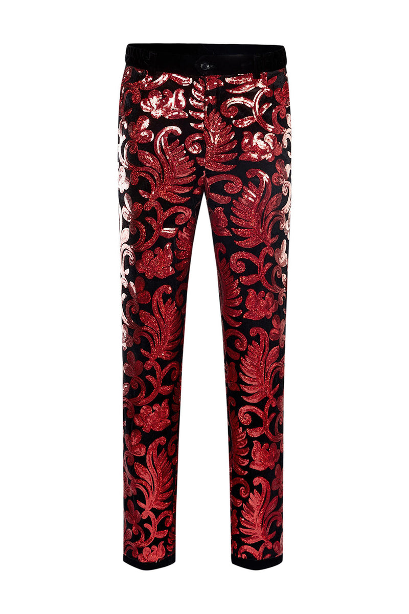 Load image into Gallery viewer, Red Sequins Men&#39;s 2 Pieces Suits