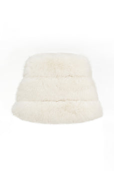 White Faux Fur Wrap