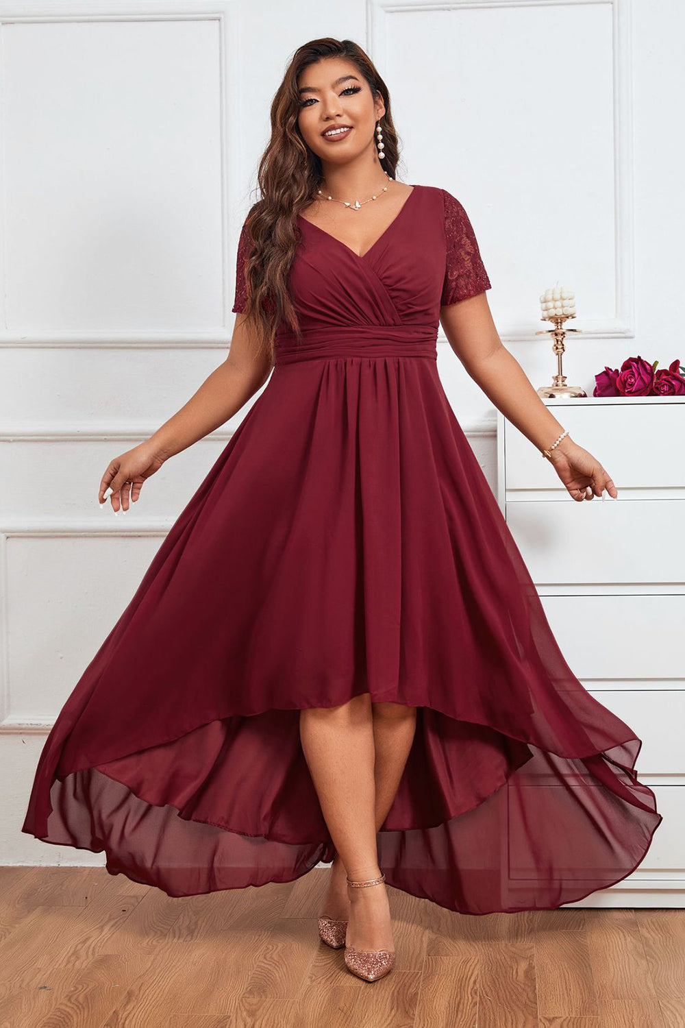 Mother of the bride maroon dresses best sale