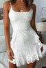 Load image into Gallery viewer, White Spaghetti Straps A-Line Short Graduation Dresses