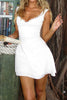 Load image into Gallery viewer, A-line Little White Dress with Lace