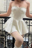 Load image into Gallery viewer, A-line Sweetheart Little White Dress with Ruffle