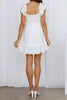 Load image into Gallery viewer, Lovely A-Line White Mini Graduation Dress With Lace