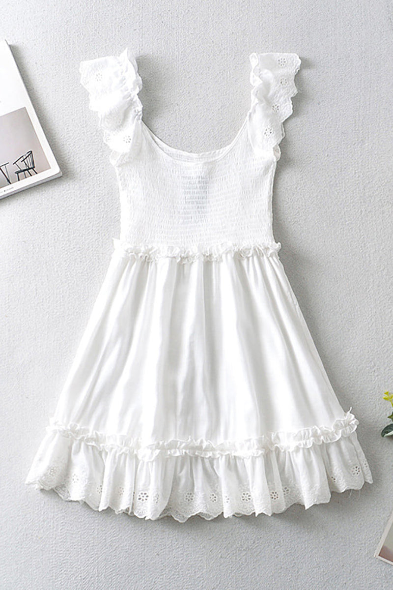 Load image into Gallery viewer, Lovely A-Line White Mini Graduation Dress With Lace