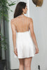 Load image into Gallery viewer, Spaghetti Straps Little White Dress with Flower