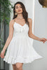 Load image into Gallery viewer, A-Line White Short Graduation Dress with Bow