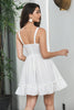 Load image into Gallery viewer, A-Line White Short Graduation Dress with Bow