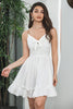 Load image into Gallery viewer, A-Line White Short Graduation Dress with Bow