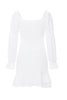 Load image into Gallery viewer, Bodycon Off The Shoulder Long Sleeves Little White Dress With Ruffles