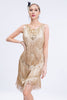 Load image into Gallery viewer, Sparkly Black Fringed 1920s Gatsby Dress with Sequins