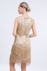 Load image into Gallery viewer, Sparkly Black Fringed 1920s Gatsby Dress with Sequins