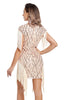 Load image into Gallery viewer, Sparkly Black Glitter 1920s Gatsby Dress with Fringes