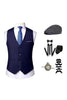 Load image into Gallery viewer, Black Men&#39;s Vest with Accessories Set