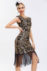 Load image into Gallery viewer, Glitter Black Sequins 1920s Gatsby Dress with Fringes