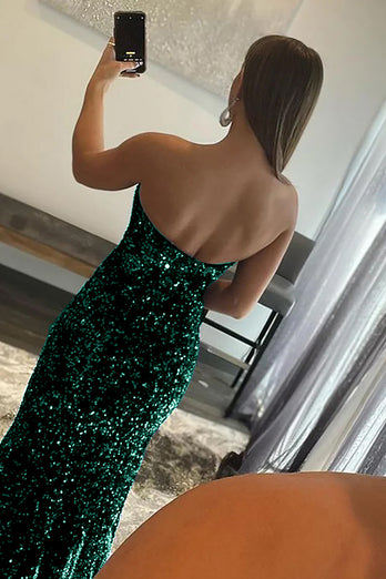 Mermaid Royal Blue Sequin Prom Dress