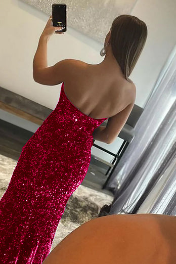 Mermaid Black Sequin Prom Dress