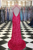 Load image into Gallery viewer, Fuchsia Sequin Mermaid Prom Dress