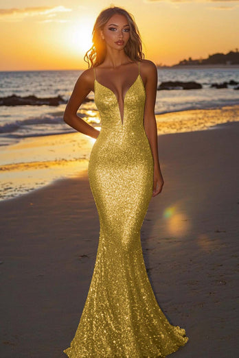 Sparkly Burgundy Sequin Strapless Mermaid Long Formal Dress