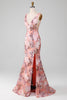 Load image into Gallery viewer, Blush Sparkly Sequin Mermaid Long Prom Dress With Slit