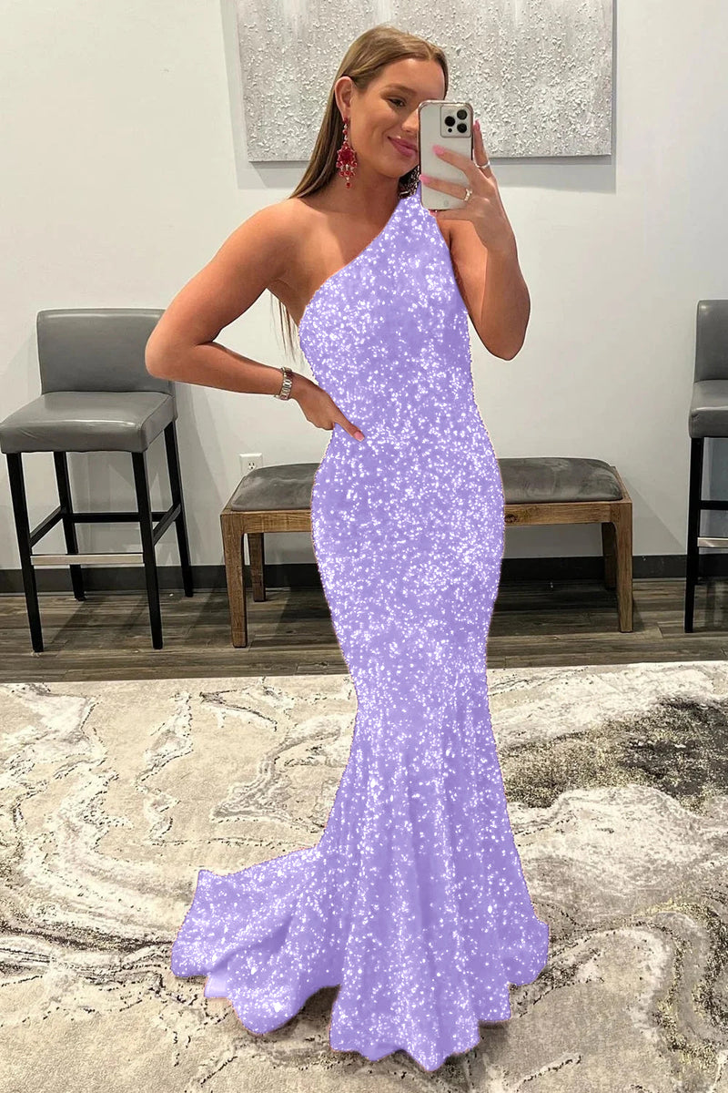 Load image into Gallery viewer, Burgundy Mermaid Sequins Long Prom Dress