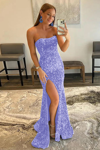 Mermaid Royal Blue Sequin Prom Dress