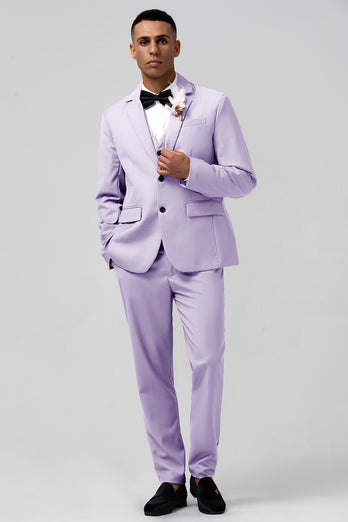 Coral 3 Pieces Notched Lapel Men's Wedding Party Suits