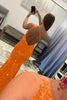 Load image into Gallery viewer, Coral Sequins Mermaid Long Prom Dress