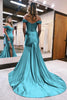 Load image into Gallery viewer, Queendancer Sparkly Peacock Beaded Mermaid Long Prom Dress with Slit _2