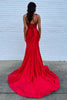 Load image into Gallery viewer, Sparkly Fuchsia Mermaid One Shoulder Satin Flower Long Prom Dress with Slit