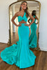 Load image into Gallery viewer, Hot Pink Mermaid One Shoulder Two Piece Ruched Long Prom Dress