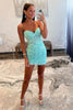 Load image into Gallery viewer, Mint Lace Sweetheart Tight Short Party Dress