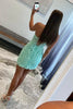 Load image into Gallery viewer, Mint Lace Sweetheart Tight Short Party Dress