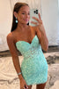 Load image into Gallery viewer, Mint Lace Sweetheart Tight Short Party Dress