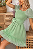 Load image into Gallery viewer, Short Sleeves V-Neck Graduation Dress With Belt