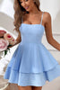 Load image into Gallery viewer, Simple Spaghetti Straps Keyhole Back Graduation Dress