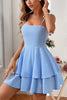 Load image into Gallery viewer, Simple Spaghetti Straps Keyhole Back Graduation Dress