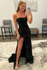 Load image into Gallery viewer, Mermaid Black Sequin Prom Dress