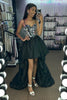 Load image into Gallery viewer, Sparkly Black Mirror Corset Convertible Prom Dress