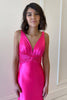 Load image into Gallery viewer, Fuchsia Ruched Mermaid Long Prom Dress