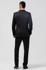 Load image into Gallery viewer, Dark Blue Peak Lapel One Button Jacquard Men&#39;s Wedding Party Suits