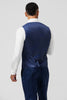 Load image into Gallery viewer, Dark Blue Peak Lapel One Button Jacquard Men&#39;s Wedding Party Suits