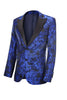 Load image into Gallery viewer, Royal Blue Peak Lapel Jacquard Single Breasted Men&#39;s Prom Suits