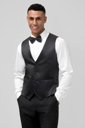 Sparkly Black Shawl Lapel 3 Pieces Single-Breasted Men's Prom Suits