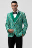 Load image into Gallery viewer, Green Peak Lapel 3 Piece Men&#39;s Wedding Party Suits