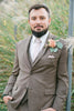 Load image into Gallery viewer, Notched Lapel Grey Tweed Men&#39;s Wedding Party Suits