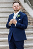 Load image into Gallery viewer, Notched Lapel Navy Men&#39;s Wedding Party Suits