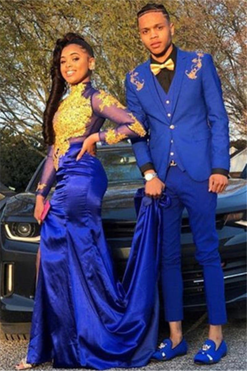 Load image into Gallery viewer, Royal Blue 2 Pieces Notched Lapel Men&#39;s Prom Suits