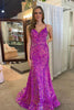 Load image into Gallery viewer, Sparkly Orchid Mermaid Lace-Up Long Prom Dress